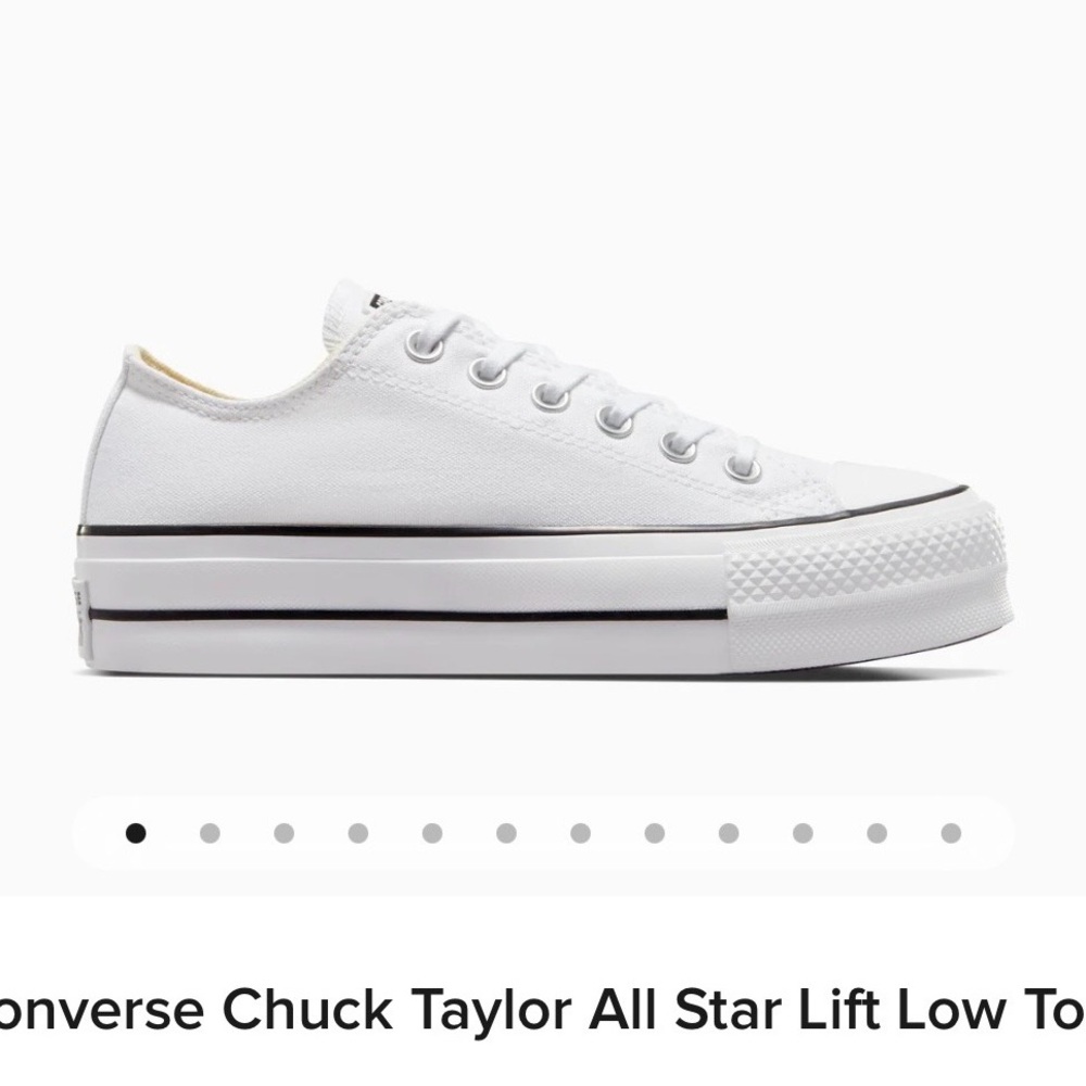 Converse Women's White Chuck Taylor Lift Low Tops